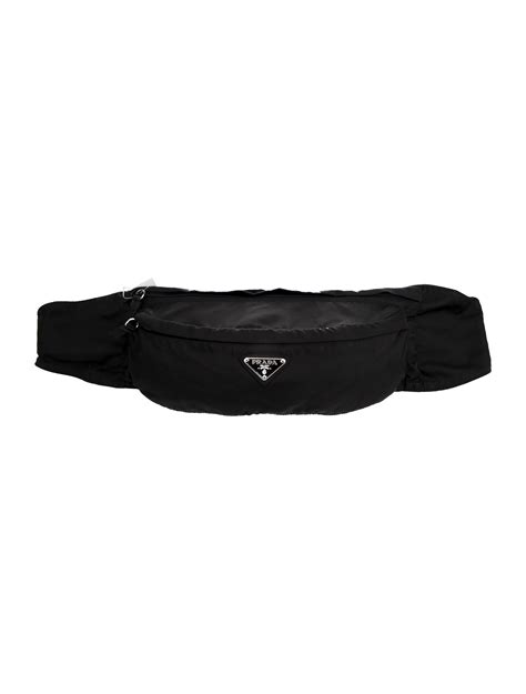 prada black tessuto belt bag|prada unisex backpack.